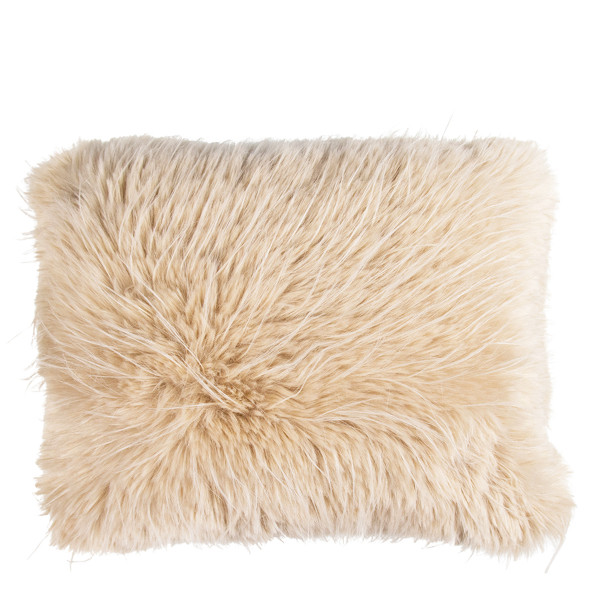 Fake Fellkissen Teddy, Teddy Langhaar, beige, 35x45cm, Mars &amp; More