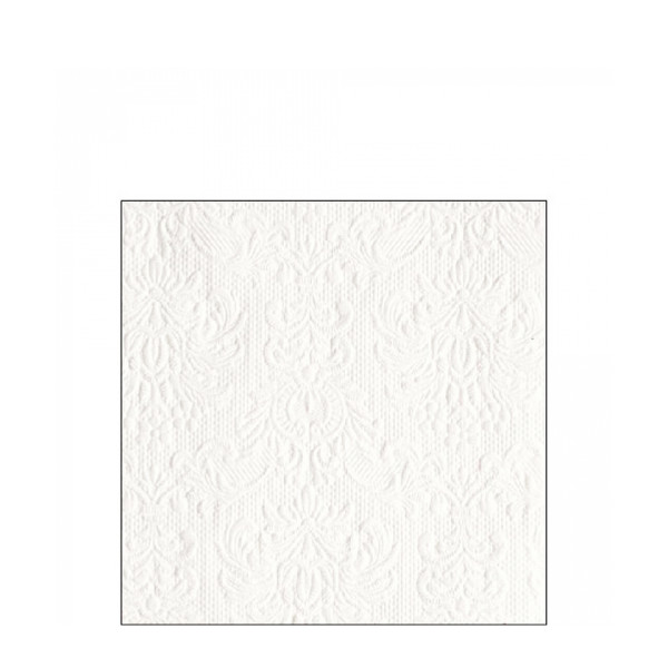 Ambiente Papierservietten elegantes weiß, 25x25cm