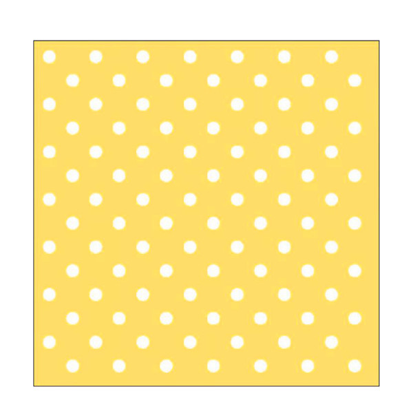 Ambiente Papierservietten Punkte gelb, Dots Yellow, 33x33cm