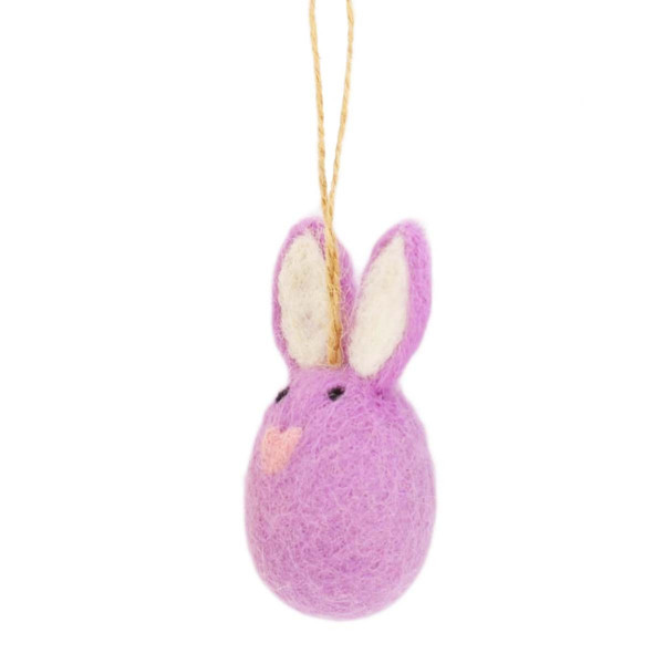 Deko Ei Osterhase, Osterei Hase aus Filz, rosa, 4x8cm, Hänger, DIJK Natural Collections Material: Fi