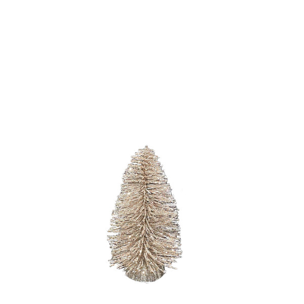 Deko Tannenbaum, Glitzer silber/grau, 14x7cm