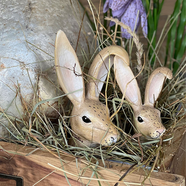 Deko Hase, Hasenbüste, 14cm, Polyresin