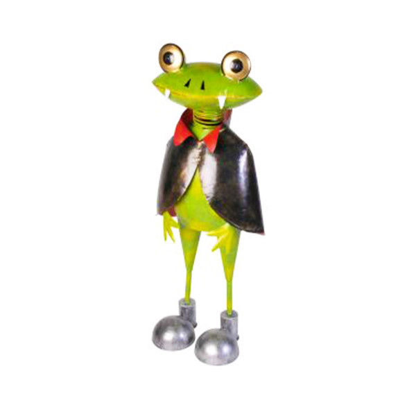 Deko Frosch Vampir, Metallfrosch Vampir Edward, 77cm, Medusa