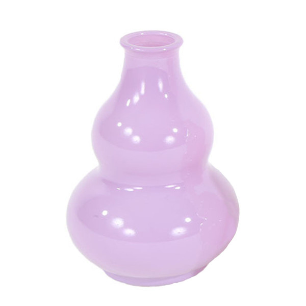 Deko Glasvase lila, bauchige Blumenvase, 12cm