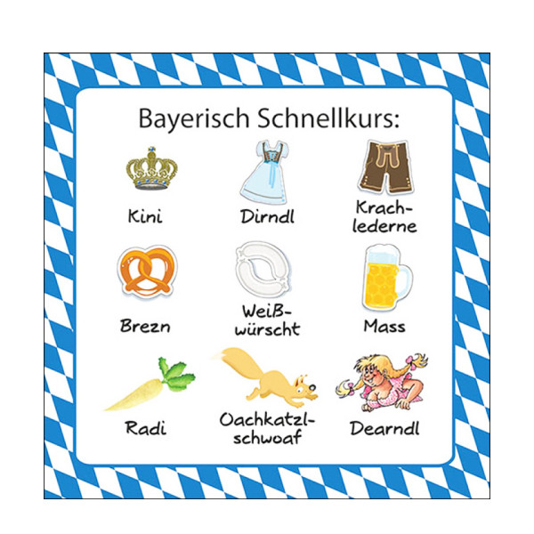 Ambiente Papierservietten Bayrisch Schnellkurs, 33x33cm