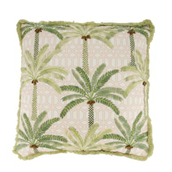 Baumwoll Kissen Tropic grün, Kissen mit Palmen, 45x45cm, DIJK Natural Collections