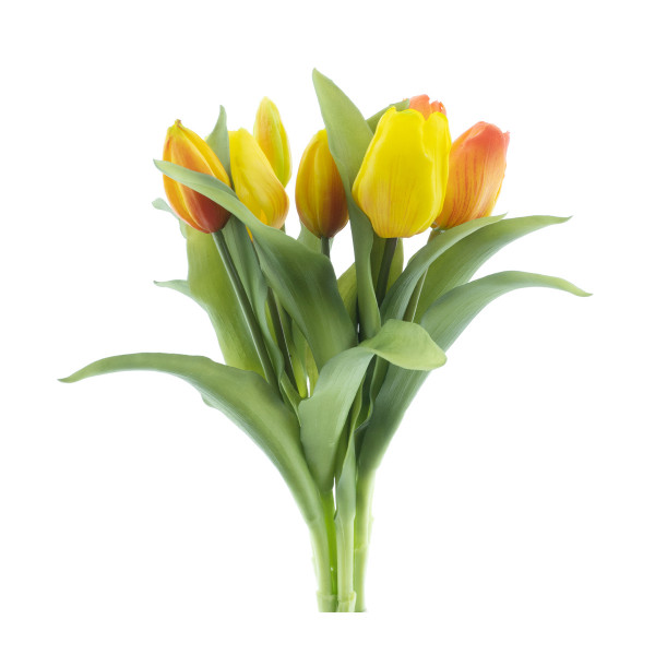 Kunstblumen Tulpen Vermeer rosa-grün, Tulpenstrauß Sally, St. gebündelt, 31cm