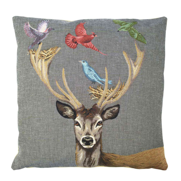 Gobelin Kissen Hirsch, Funky Deer Nest, 45x45cm, Mars &amp; More