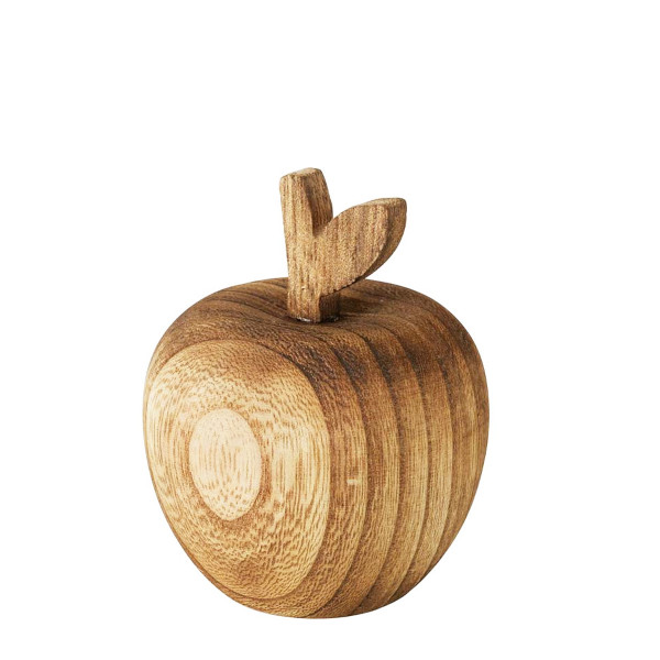 Deko Apfel Harvest Natur, Apfel aus Naturholz, 8cm, Boltze Home Collections