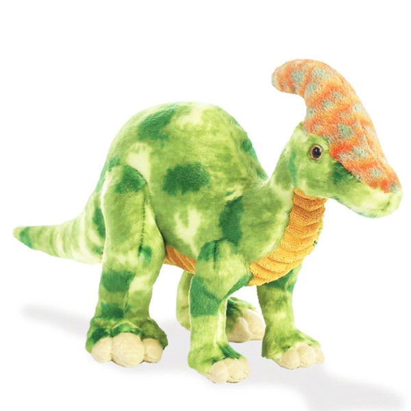 Plüschtier Dinosaurier Parasaurolophus, grün-orange, 36cm, Aurora World