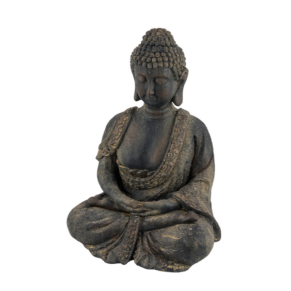 Deko Buddha sitzend, Outdoor Buddha aus Magnesia, 63cm