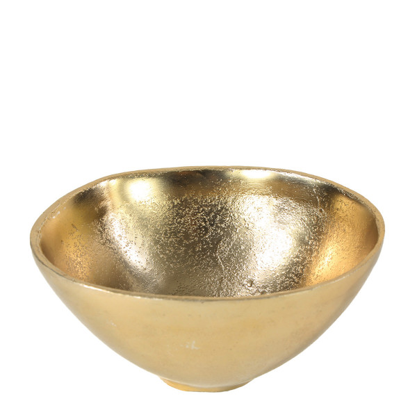 Deko Schale gold antik, Metallschale Weihnachten, Ø14cm