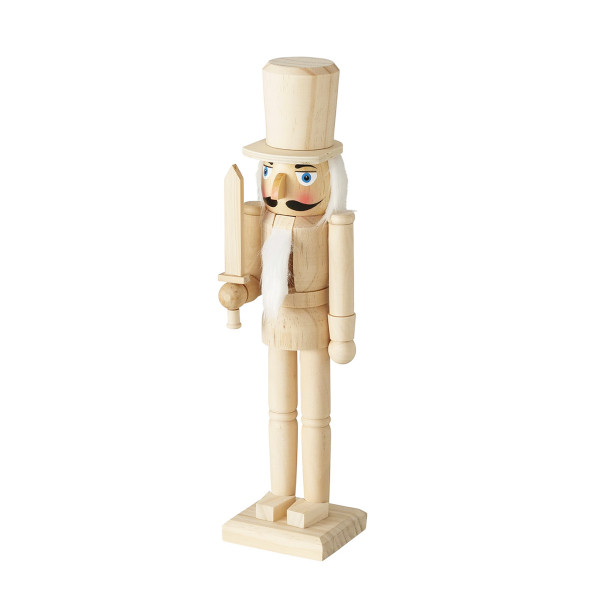 Deko Nußknacker Havre, Holzfigur mit Helm und Schwert, 38cm, Holz, Boltze Home Collections