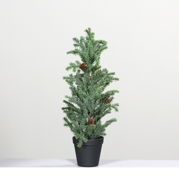 Kunstpflanze Tannenbaum, Tannenbaum mit Zapfen getopft, 48cm, DPI