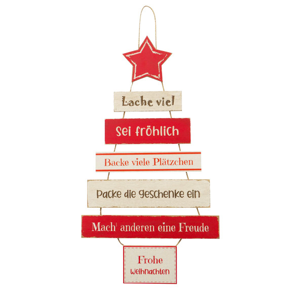 Holzschild Tanolo, Weihnachtssprüche zum Hängen, 80x40cm, Boltze Home Collections 